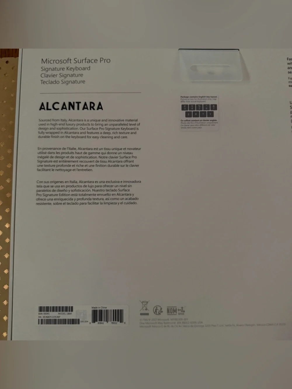 Microsoft Surface Pro Signature Keyboard Alcantara, Surface Pro X & 8 - Ice Blue